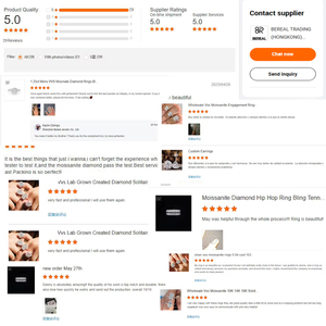 Igi ได้รับการรับรอง VVS Lab สร้างแหวนเพชรที่ไม่ซ้ำกันแหวนหมั้นเพชรสีขาวทอง925สีเงินแหวนหมั้นเพชร - Product Image 6