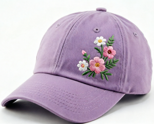 Gorra de Béisbol Bordada con Ramo de Flores, Regalo para el Día de la Madre, Gorra de Béisbol de 6 Paneles, Hebilla Metálica Ajustable, Algodón Suave y Transpirable - Product Image 4