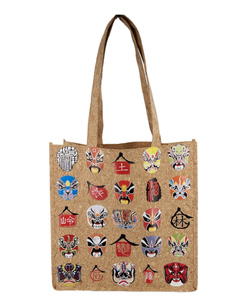 Custom Printed Cork Shopping <strong>Bag</strong> with Logo Zipper Closure Reusable Foldable Eco-Friendly Tote Grocery &amp; Retail Gift <strong>Bag</strong> - Product Image 3