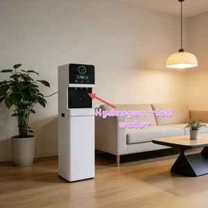 Distributeur d'eau commerciale autonome à chargement par le haut en acier inoxydable, à osmose inverse, pour eau chaude enrichie en hydrogène 3000 ppb, avec 3 robinets - Product Image 1