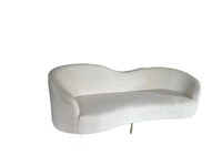 Schlichtes Design Weißes Samt Zweisitzer-Sofa-Set für Braut und Bräutigam