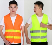Rompi Reflektif Poliester Tahan Air Warna Oranye Kuning Visibilitas Tinggi Bersertifikasi EN ISO 20471 Logo Kustom Pakaian Keselamatan Peringatan