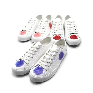 2024 New Trend Classic Style Casual Vulcanized Multiple Color Rose Prints Casual Walking Shoes Fashion Trend for for Women