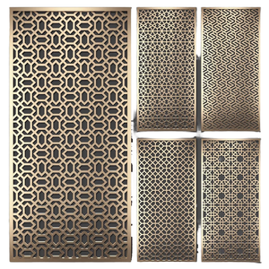 Biombos Divisores de Habitaciones Móviles de Estilo Francés, Ecológicos, Cortados con Láser, Biombo Colgante para Bodas y Cumpleaños, Hecho de Metal - Product Image 1