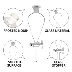 Vidraria forma cilíndrica pêra graduação funil separação separador em forma de pêra - Product Image 4