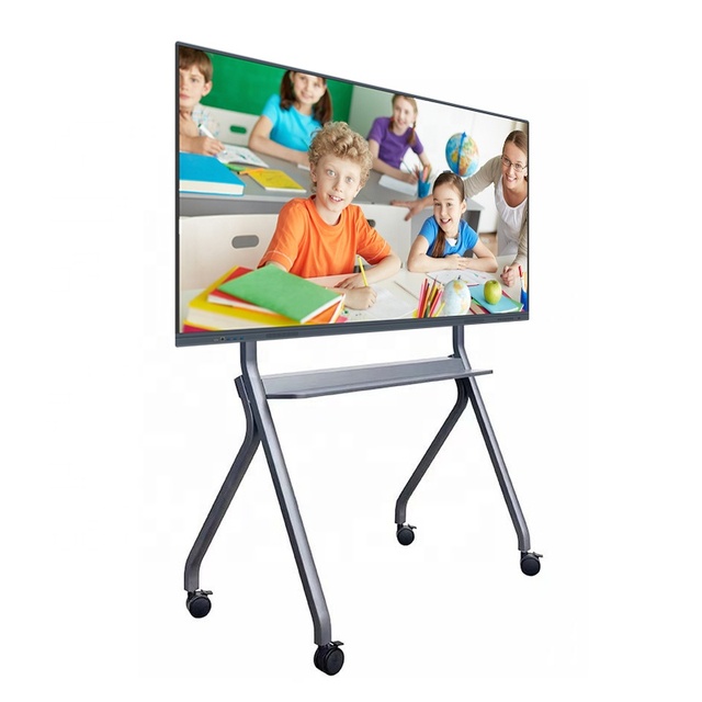 Portable Interactive Whiteboard Touch Screen Interactive Panel OPS 4K Display 86 98inch LCD 65 Inch Smart Board Factory PVD 80KG