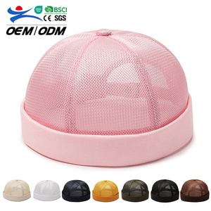 Novedad de verano, sombrero de Hip Hop ajustable de Color sólido de malla transpirable de poliéster 100% para mujeres y hombres, moda Lisa Sin borde BSCI - Product Image 1