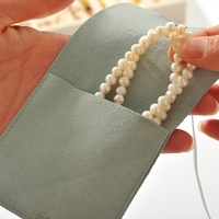 Pochette à bijoux douce de qualité supérieure, élégante, prête à offrir, avec cordon de serrage, pour bagues, boucles d'oreilles, colliers, emballage