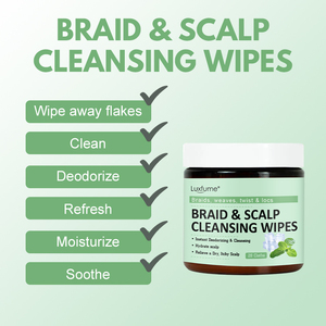 Rửa sạch da đầu miễn phí chất tẩy rửa loại bỏ sự tích tụ bụi bẩn mùi tóc da đầu làm sạch miếng đệm cho Bím Tóc - Product Image 2