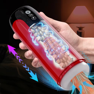 Masturbatore Automatico <span class=keywords><strong>Maschile</strong></span>, Giocattoli Sessuali per Uomini, Giocattolo per Adulti, Strumento di Masturbazione Rotante e Pulsante, Macchina del Sesso, Pompa Elettrica per il Pene - Product Image 1