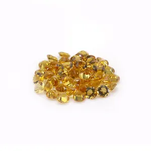 Factory Price High Quality Natural Citrine Gemstone Round Cut 5mm for Jewelry Making