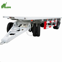 Remorque à plateau plat de 40 tonnes, remorque complète à plateau plat, remorque porte-conteneurs complète