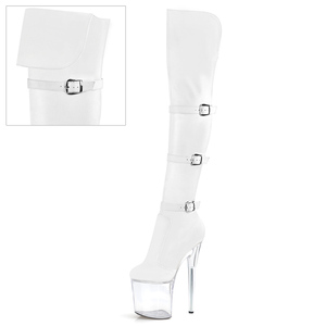 Nouvelles <span class=keywords><strong>bottes</strong></span> à talons hauts en cristal de 20 cm, <span class=keywords><strong>bottes</strong></span> gothiques à boucle de ceinture, plateforme de danseuse exotique de 8 pouces, sexy, fétiche, pour femmes - Product Image 4