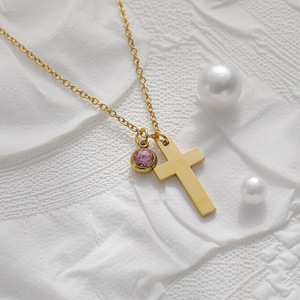Collar <span class=keywords><strong>de</strong></span> Cruz Religiosa <span class=keywords><strong>de</strong></span> Acero Inoxidable a la Moda con Colgante <span class=keywords><strong>de</strong></span> Piedra <span class=keywords><strong>de</strong></span> Nacimiento <span class=keywords><strong>de</strong></span> 12 Meses, <span class=keywords><strong>Regalo</strong></span> Cristiano <span class=keywords><strong>de</strong></span> Cumpleaños - Product Image 5