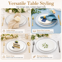 Assiette en plastique transparente de qualité alimentaire PS pour événements de restauration, jetable, ronde, pour salade, dessert, dîner