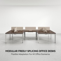Bureau de travail modulaire Twilight Series, combinable librement, avec cloison de séparation pour la confidentialité, pour espace de travail ouvert, bureau minimaliste