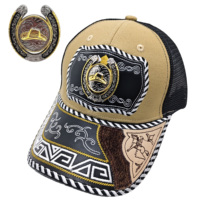Gorra de Béisbol Unisex con Logo 3D de Metal Occidental, Estilo Casual, Impresión Serigráfica, Cierre a Presión, Moda en Mezclilla, Lona, Jersey y Malla para Exteriores