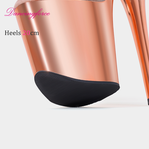 Nuovo 8 pollici Sexy Fetish tacchi alti <span class=keywords><strong>scarpe</strong></span> da <span class=keywords><strong>sposa</strong></span> 20cm elegante <span class=keywords><strong>argento</strong></span> cromato con plateau sandali Pole Dance <span class=keywords><strong>scarpe</strong></span> - Product Image 5