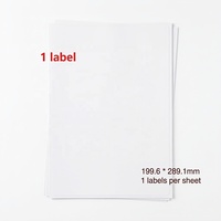 Lembar Stiker Perekat A4 Kompatibel Laser Inkjet Label Kustom 199.6x289.1mm 1 Label/Lembar Label Kertas Bebas Kayu untuk Kemasan