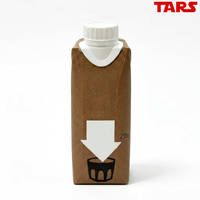 Boîte en carton aseptique en forme de brique TARS personnalisée de 250 ml pour lait, lait d'avoine, jus de fruits, thé et autres boissons