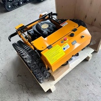Tondeuse robot SDLOT à chenilles télécommandée de qualité industrielle, à essence, châssis en acier, bac de ramassage de 150 L, vente en gros