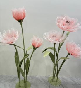 Flor Gigante de Organza con Tallo, Flor de Seda Grande y Estética para Decoración de Bodas y Escaparates - Product Image 6