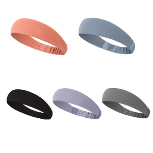 Women's Solid Color Ice Silk <b>Headband</b> Breathable Sweat-Wicking Running Outdoor <b>Sports</b> Sweatband - Product Image 2