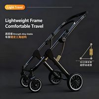 Poussette bébé en alliage d'aluminium, pliage rapide à une main, amortissement des chocs, légère, portable, poussette de voyage pour nouveau-nés et tout-petits