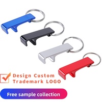 Porte-clés multifonctionnel créatif pour bière, ouvre-bouteille en alliage d'aluminium durable avec anneau coloré, prend en charge le LOGO et le code QR
