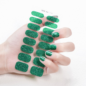 Silver Glitter <b>Sequin</b> 3D Nail Wraps Solid Color Plastic Nail Polish Stickers Long Lasting Adhesive Manicure Decals - Product Image 2