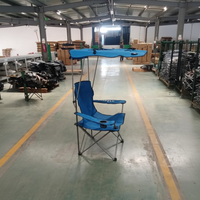 Chaises de plage pliantes confortables en tissu Oxford léger de haute qualité à prix abordable avec auvent pour le camping, la pêche et les parcs