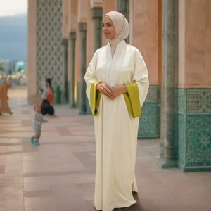 Robe Abaya Minimaliste Grande Taille pour <span class=keywords><strong>Femme</strong></span>, Kaftan à Manches Longues Hiver, Couleur Personnalisée, Marque Privée, Commande en Gros - Product Image 1