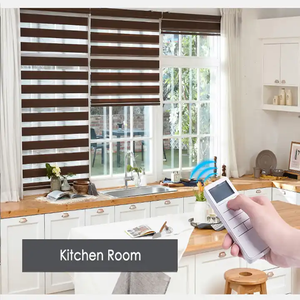 Usine taille personnalisée stores motorisés stores intelligents rideaux électriques pour fenêtre de maison stores zébrés - Product Image 5