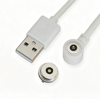 Câble de charge magnétique M6 à une seule broche 5V 1A pour bagues/intelligences connectées, petits instruments médicaux, brosses à dents électriques