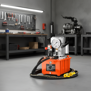 Bomba hidráulica eléctrica Vevor de 10000 Psi y 8L de capacidad con válvula manual de doble acción para máquinas de punzonado y doblado. - Product Image 2