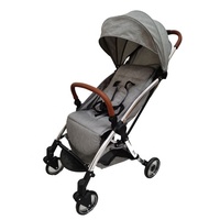 Poussette compacte pliable automatiquement en alliage d'aluminium, style européen, légère, capacité de charge de 15 kg pour des voyages faciles