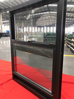 Fenêtres à guillotine simples ou doubles en aluminium, design moderne, norme commerciale Superhouse