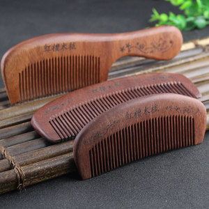 Red Sandalwood <b>Comb</b> Fine Teeth Handmade Wooden <b>Hair</b> <b>Comb</b> For Women Men Children Adults Home Use Gift - Product Image 2