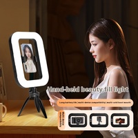 Lampe annulaire portable RGB 20W pour téléphone portable, rechargeable, idéale pour le streaming en direct et la photographie, lumière selfie