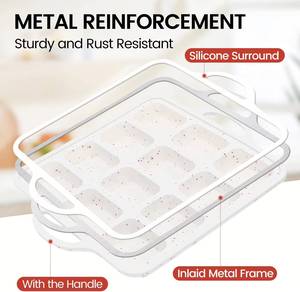 MUYULINS Factory 12-Cup LFGB Non-Stick BPA-Free Metal Reinforced Frame Rectangular <b>Silicone</b> Cup Muffin Cake Mold - Product Image 2