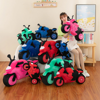 Coussin de moto réaliste en forme de vélo, rembourré en coton PP, jouet en peluche fantaisie pour chambre et canapé, vente en gros