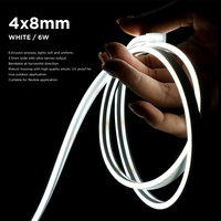 Bandes lumineuses LED néon flexibles en silicone IP67 4*8mm FCOB pour publicité, enseignes néon personnalisées