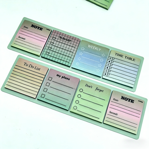 Blocco Note Adesivo Multicolore Quadrato per Lista delle Attività, Pianificazione Settimanale, Tabella Oraria, Carta Traslucida Biodegradabile - Product Image 4