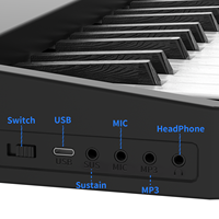 Piano numérique portable léger 61 touches Application multifonctionnelle Enseignement de la musique Clavier Pliant Piano électronique intelligent