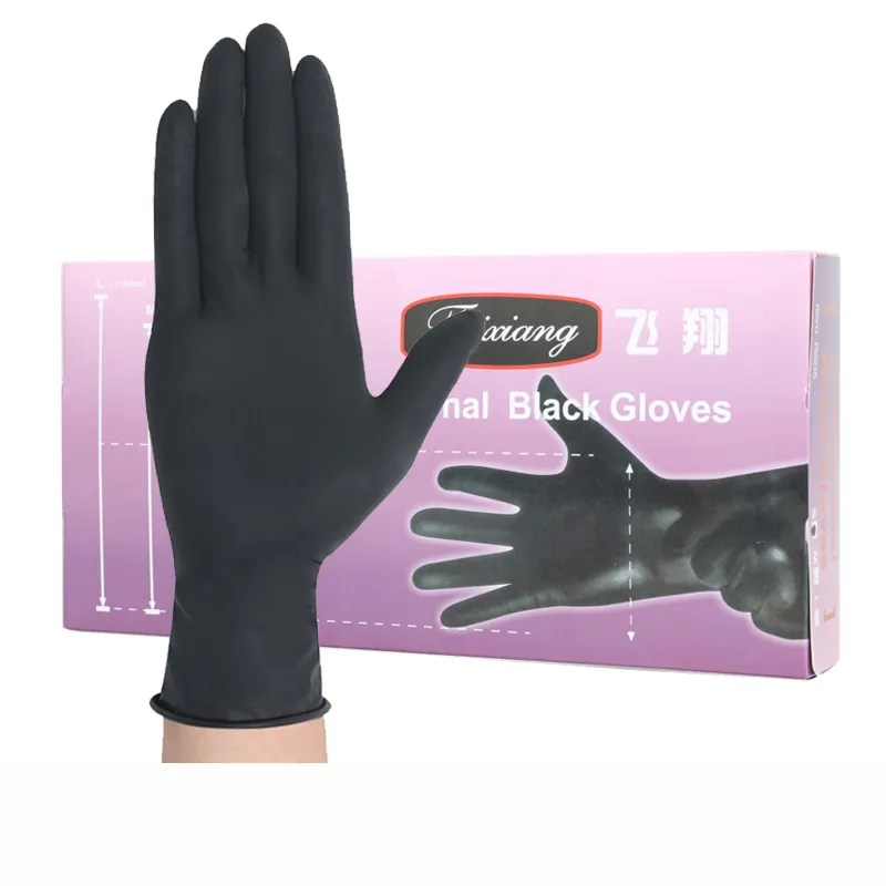 Kangbang Black Wholesale Tattoo Makeup Powder Free Latex Gloves Beauty Salon Pink Black Pink Green Gloves