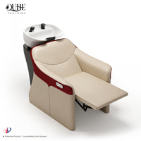 Nouvelle Arrivée : Fauteuil de Massage Shampoing Moderne pour Salon de Coiffure, Lit de Lavage avec Bassin en Céramique pour Barbier