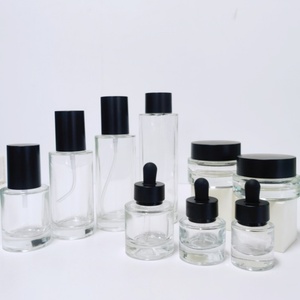 Juego de Envases Cosméticos de Vidrio con Tapa Esmerilada, 50g, 40ml, 100ml, 130ml, 150ml, para Lociones - Product Image 6