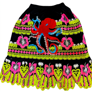 Jupe brodée personnalisée style Hawaï pour femme, motif floral tropical Aloha, idéale pour la plage et les vacances d'été – Fournisseur en gros - Product Image 1