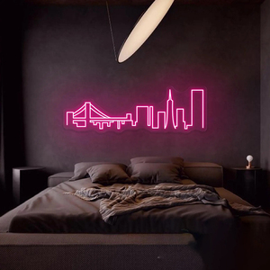 Letrero de Neón Personalizado con Diseño Gratuito para Venta al por Mayor y Dropshipping, Logotipo LED Personalizado, Letrero de Neón con el Horizonte de <span class=keywords><strong>San</strong></span> <span class=keywords><strong>Francisco</strong></span> para Vendedores de Etsy - Product Image 1
