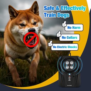 Dispositivo Disuasorio de Ladridos para Perros, 4 Transmisores Ultrasónicos, Alcance de 50 Pies, 3 Modos, Sistema Antiladridos Automático Recargable - Product Image 2